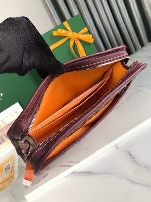 고야* 쥬방스 파우치 클러치 버건디 - 이미지 8