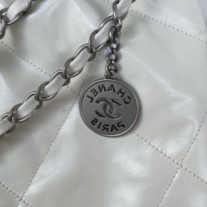 샤넬 22백 미디움 AS3261 화이트 은장
