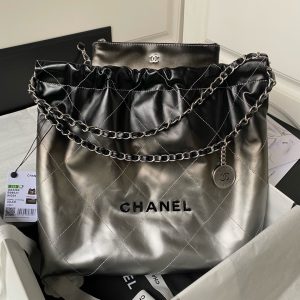 샤넬 22백 미디엄 AS3261 블랙 블랙