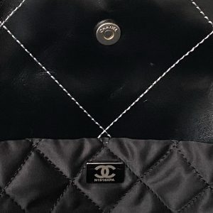 샤넬 22백 미디엄 AS3261 블랙 블랙 - 이미지 8