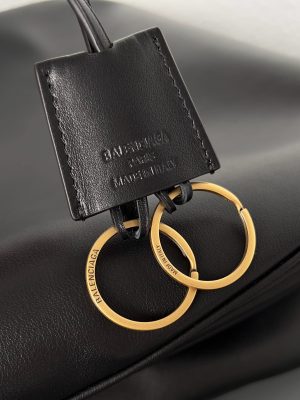 발렌시아가 로데오 핸드백 라지 7897442 블랙 금장 - 이미지 8
