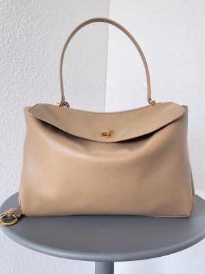 발렌시아가 로데오 핸드백 라지 7897442 라떼