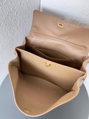 발렌시아가 로데오 핸드백 라지 7897442 라떼 - 이미지 8