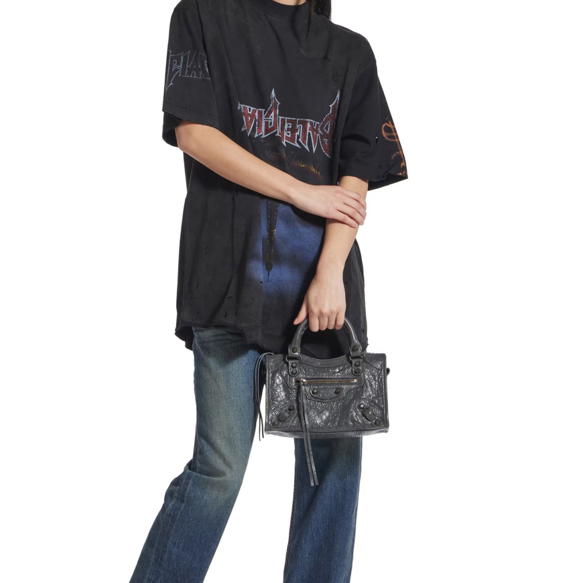 발렌시아가 르 시티 미니백 8063952 미니 볼캐닉 록