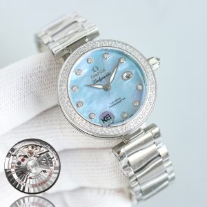 Alternative view of 오메가 레이디매틱 (Ladymatic) 시계 큐빅 베젤 4 dial colors