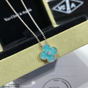 Alternative view of 반클리프 앤 아펠 빈티지 알함브라 목걸이 블루
