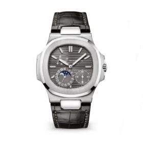 Patek Philippe Nautilus Moon Phase White Gold Watch 5712G-001