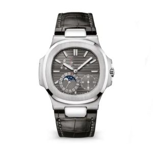 Patek Philippe Nautilus Moon Phase White Gold Watch 5712G-001