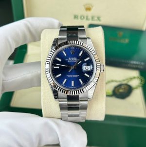 Alternative view of Rolex Datejust 126334-0001 Bright Blue 41 mm
