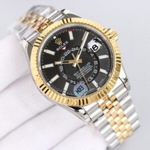 Alternative view of 로렉스 스카이드웰러 (Sky-Dweller) 336933 블랙 다이얼 콤비 주빌레 5선
