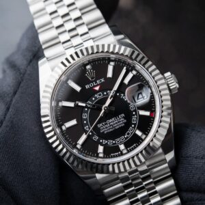 Alternative view of 로렉스 스카이드웰러 (Sky-Dweller) 326934 블랙 다이얼 주빌레 5선