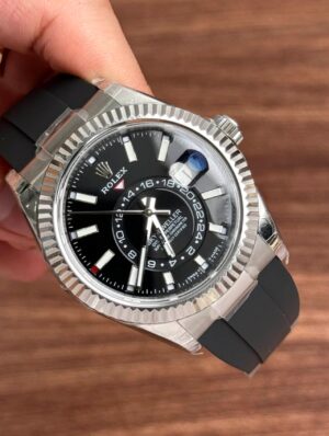 로렉스 스카이드웰러 (Sky-Dweller) 326934 블랙 다이얼 러버 밴드 - 이미지 8