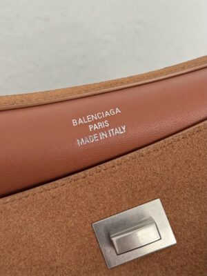 발렌시아가 로데오 핸드백 라지 7897442 카멜 스웨이드 - 이미지 6