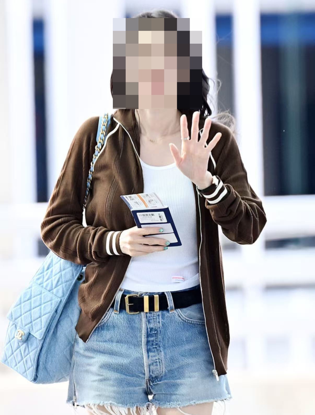 샤넬넬 25백 미디엄 AS5311 데님