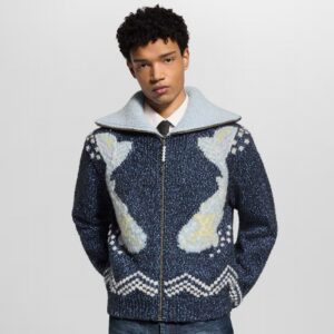 루이비* 니트 집업 자켓 25FW RA1219 - 이미지 3