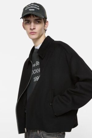 아크네 울 캐시미어 블루종 자켓 25FW RA1265 - 이미지 4