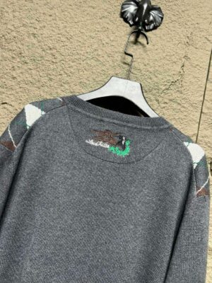 루이비* Nigo 아가일 자카드 울 스웨터 25FW 66ST562 - 이미지 7