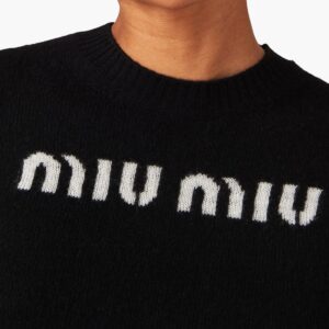 미우미우 울 블렌드 로고 니트 25FW TBH7015 - 이미지 4