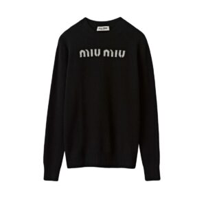 미우미우 울 블렌드 로고 니트 25FW TBH7015