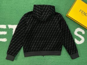페디 FF 모노그램 벨벳 풀집업 후드 자켓 25FW RA1286 - 이미지 5