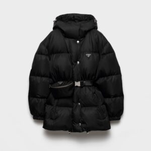 프라다 여성 리나일론 하이넥 벨티드 패딩 코트 25FW CO832