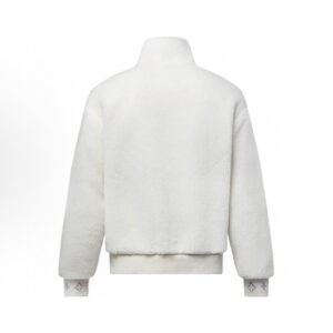 루이비* 레더 패치 플리스 블루종 25FW RA3295 - 이미지 3