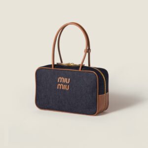 미우미우 데님 보 백 5BB163 - 이미지 3