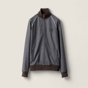 미우미우 스트라이프 집업 재킷 25FW RA3541
