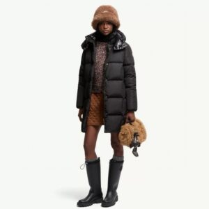 몽클레르 리트 스퀘어 퀼티드 후드 롱 다운 자켓 25FW SAD3022 - 이미지 5