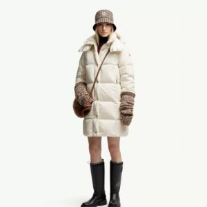 몽클레르 리트 스퀘어 퀼티드 후드 롱 다운 자켓 25FW SAD3022-2 - 이미지 3
