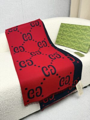 Alternative view of 구찌 GG 자카드 울 실크 머플러 VI3550-2