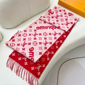 Alternative view of 루이비통 x 슈프림 한정판 울 머플러 VI3732-3