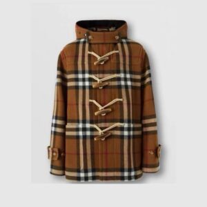 버버리 울 혼방 체크 더플 코트 25FW RA3619