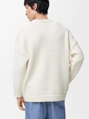 로에* × LOUIS WAIN 럭키 캣 자수 울 니트 스웨터 25FW CEO86186 - 이미지 5