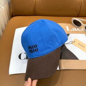 미우미우 자수 배색 볼캡 VI3996-4 - 이미지 9