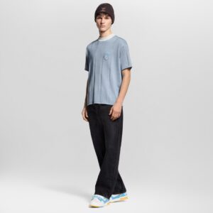 루이비* 실크 코튼 블렌드 반팔 티셔츠 26SS RA3820 - 이미지 2