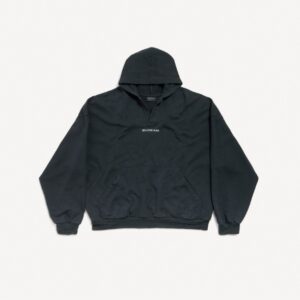 발렌시아가 백 로고 폴로넥 후드 스웨트셔츠 26SS RA38234