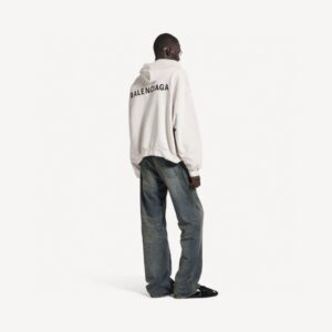 발렌시아가 백 로고 폴로넥 후드 스웨트셔츠 26SS RA38234-2 - 이미지 5