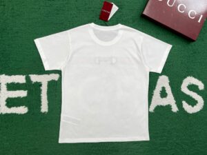 구찌 자수 스트라이프 코튼 반팔 티셔츠 26SS RA38235-2 - 이미지 4