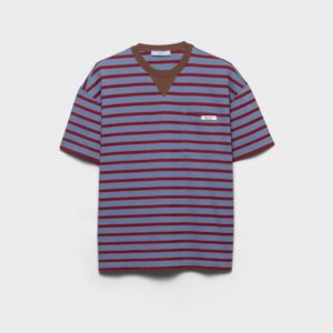프라다 여성 스트라이프 반팔 티셔츠 26SS RA3855