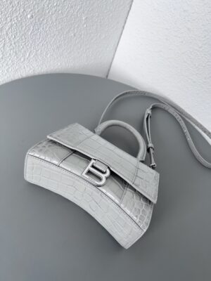 발렌시아가 아워글래스 XS 핸드백 크로커다일 엠보스 5928331-4 - 이미지 5