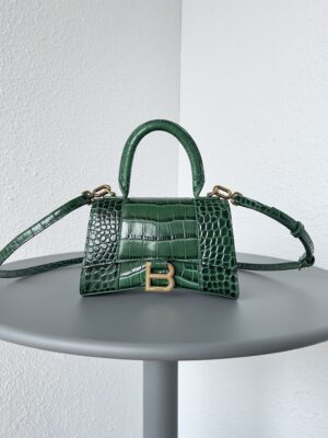 발렌시아가 아워글래스 XS 핸드백 크로커다일 엠보스 5928331-6