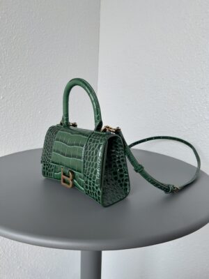 발렌시아가 아워글래스 XS 핸드백 크로커다일 엠보스 5928331-6 - 이미지 4