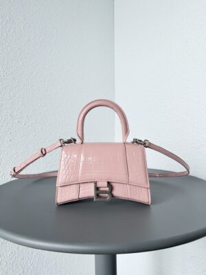 발렌시아가 아워글래스 XS 핸드백 크로커다일 엠보스 5928331-14