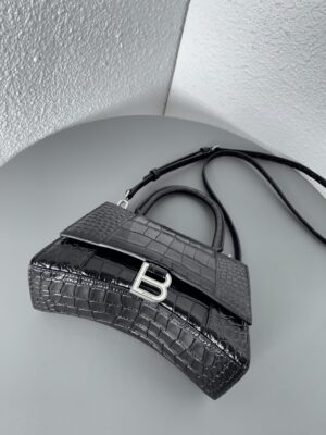 발렌시아가 아워글래스 S 핸드백 크로커다일 엠보스 5935461-18 - 이미지 5