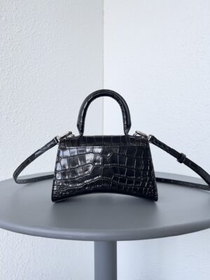 발렌시아가 아워글래스 XS 핸드백 크로커다일 엠보스 5928331-18 - 이미지 3