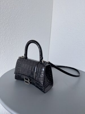 발렌시아가 아워글래스 XS 핸드백 크로커다일 엠보스 5928331-18 - 이미지 4