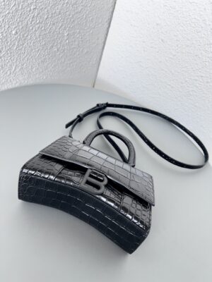 발렌시아가 아워글래스 XS 핸드백 크로커다일 엠보스 5928331-19 - 이미지 5