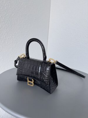 발렌시아가 아워글래스 S 핸드백 크로커다일 엠보스 5935461-20 - 이미지 4