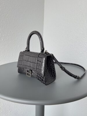 발렌시아가 아워글래스 XS 핸드백 크로커다일 엠보스 5928331-21 - 이미지 4